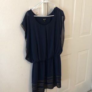 Gorgeous navy and gold evening dress